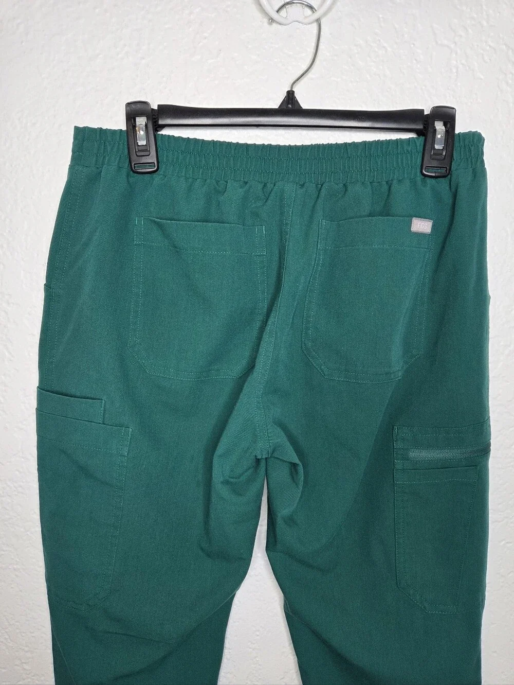 Figs Technical Collection Teal Green Drawstring Cargo Pants Size Small TW2000R